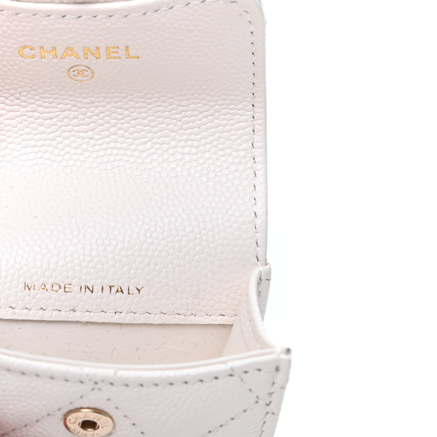 Chanel Caviar Quilted Airpods Pro Case White 7 of 9