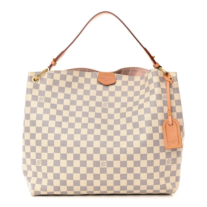 Louis Vuitton Damier Azur Graceful MM Rose Ballerine 1 of 11