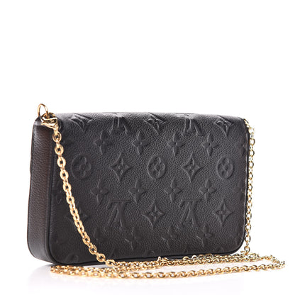 Louis Vuitton Empreinte Pochette Felicie Chain Wallet Black 3 of 11