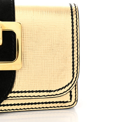 Burberry Metallic Calfskin Small Madison Buckle Bag Gold 12 of 15