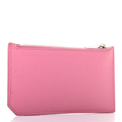 Saint Laurent Grained Calfskin 5 Fragments Zip Pouch Card Holder Indian Pink 2 of 6