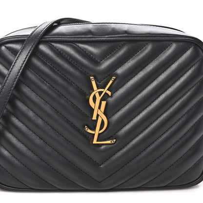 Saint Laurent Calfskin Matelasse Monogram Lou Camera Bag Black 8 of 10