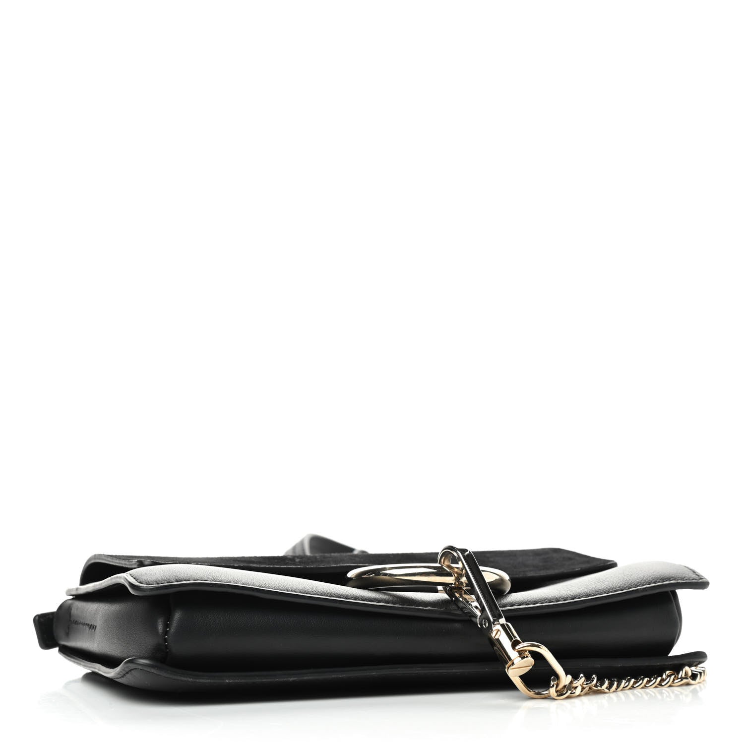 Chloe Suede Calfskin Small Faye Shoulder Bag Black 4 of 9