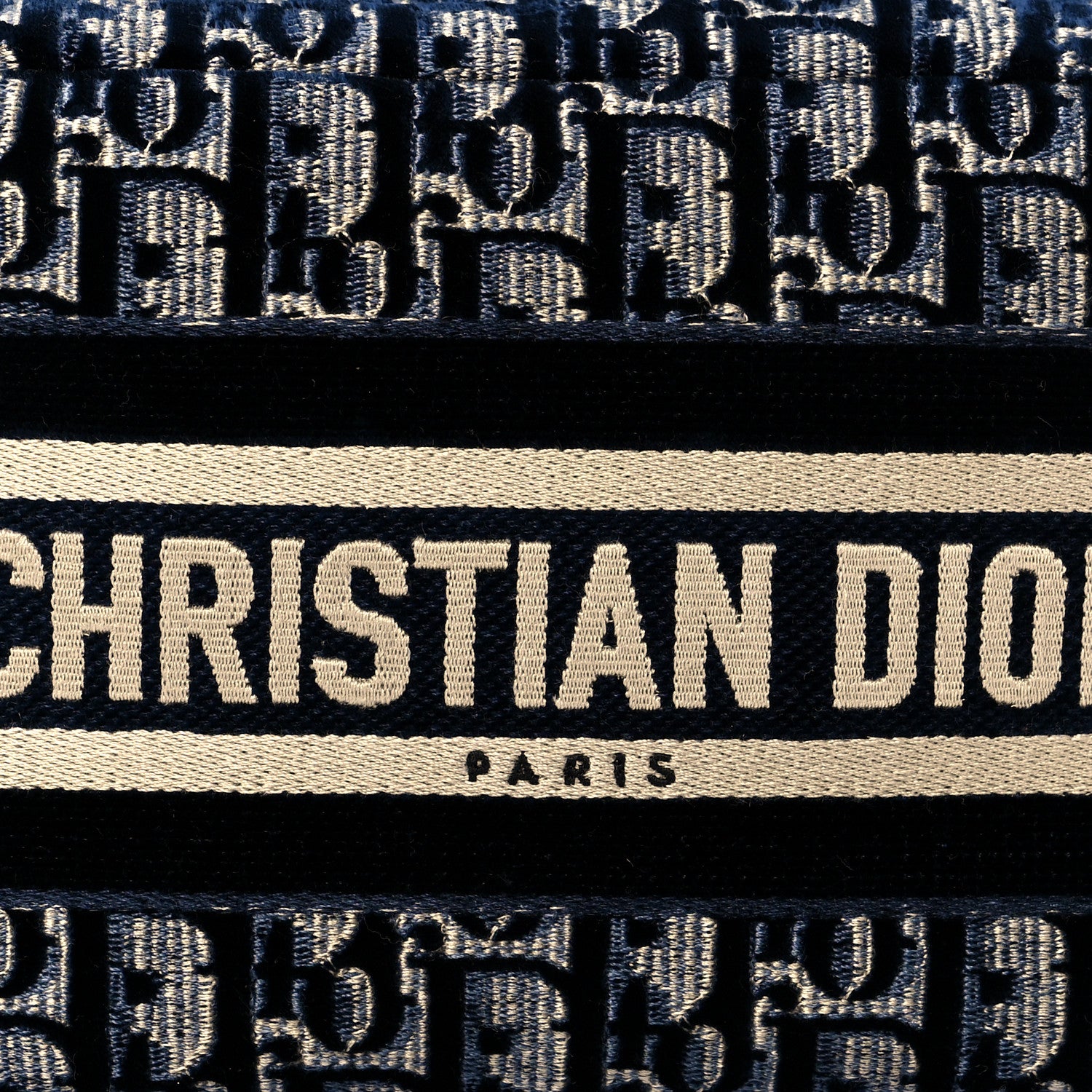 Christian Dior Velvet Oblique Cosmetic Pouch Blue 7 of 10