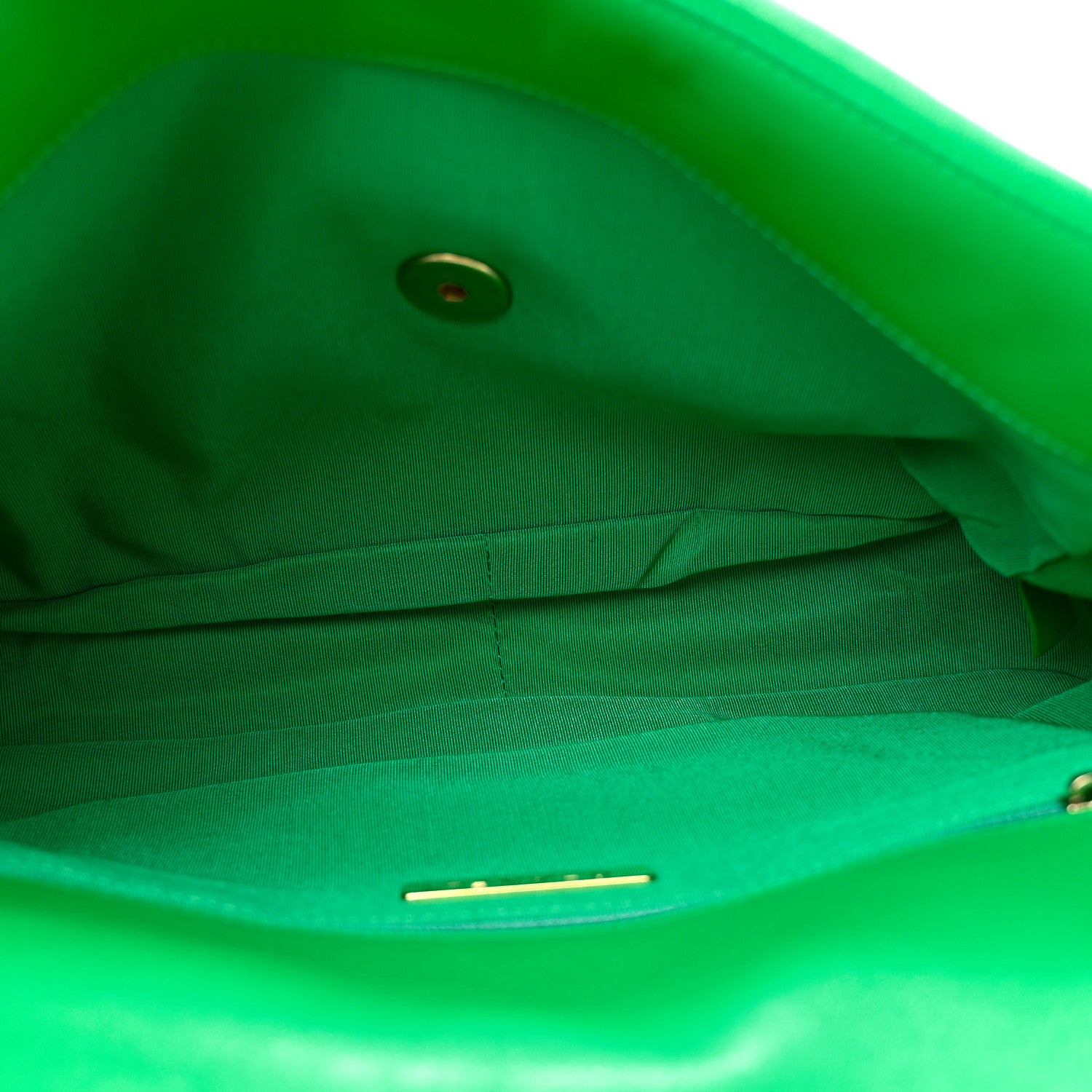 Chanel Goatskin Quilted Large Chanel 19 Flap Green 5 of 10