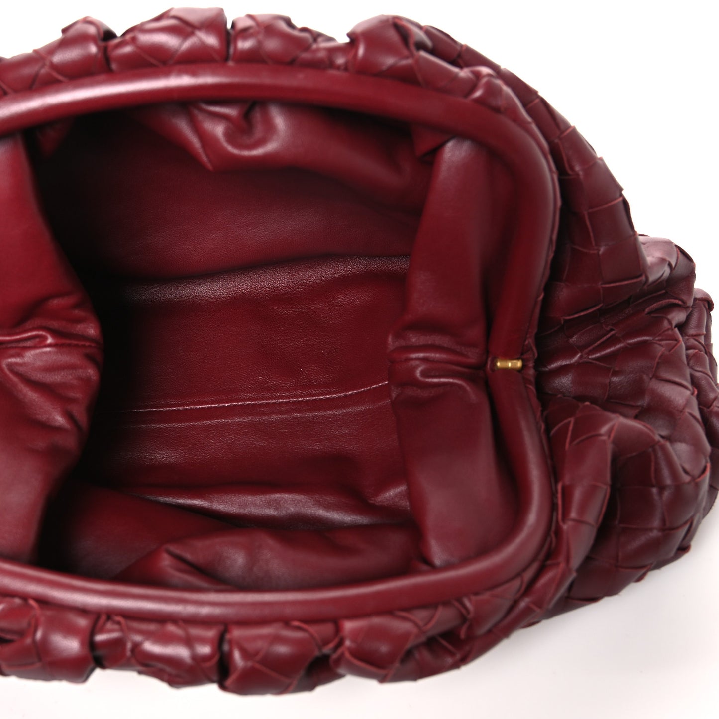 Nappa Maxi Intrecciato The Pouch Oversized Clutch Bordeaux