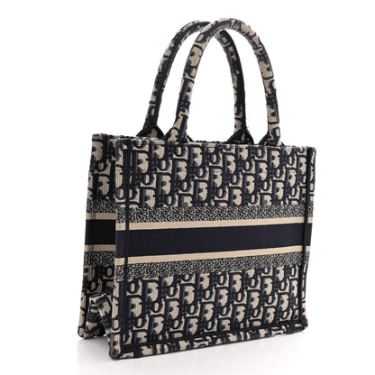 Christian Dior Oblique Small Book Tote Blue Multicolor 3 of 11
