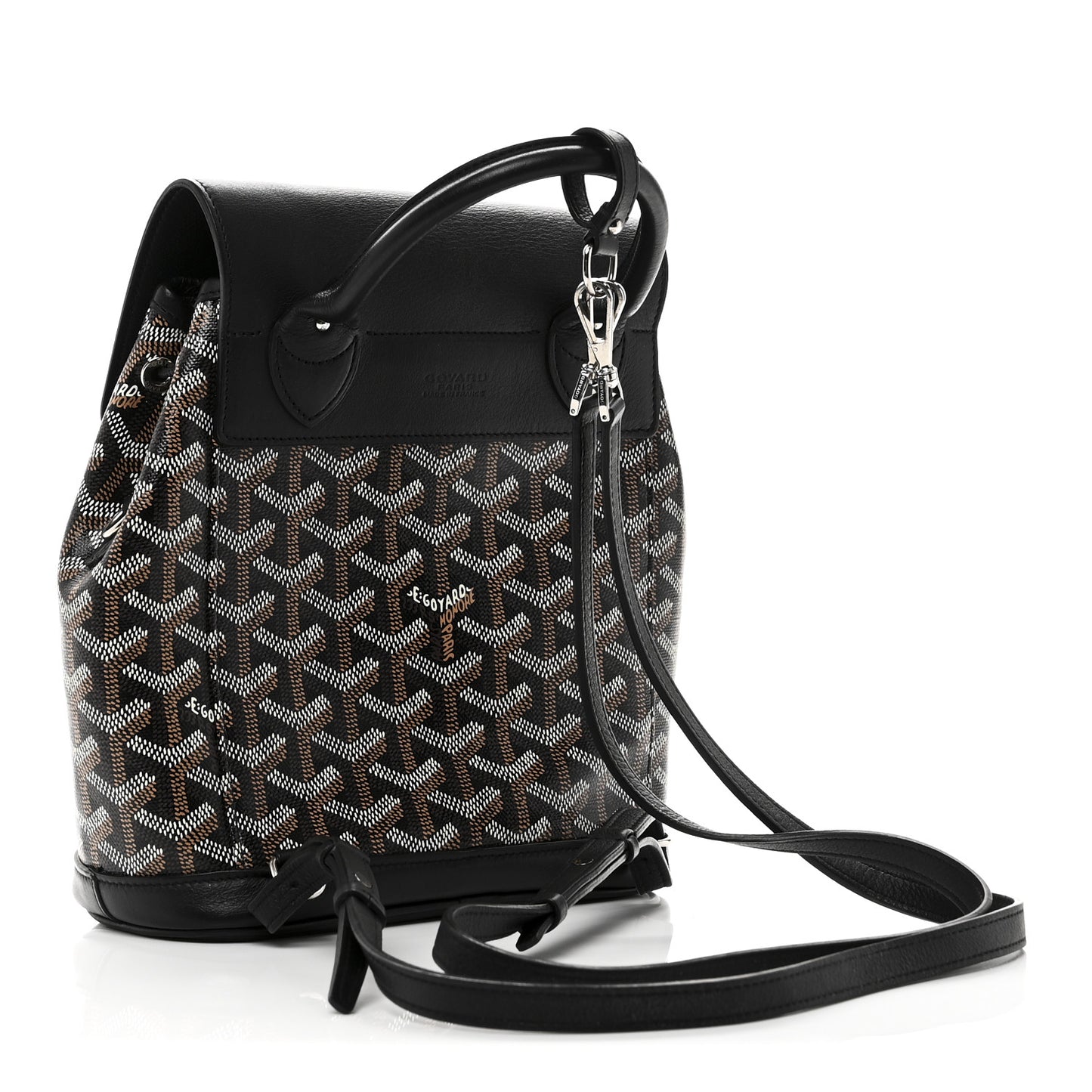 Goyardine Calfskin Mini Alpin Backpack Black