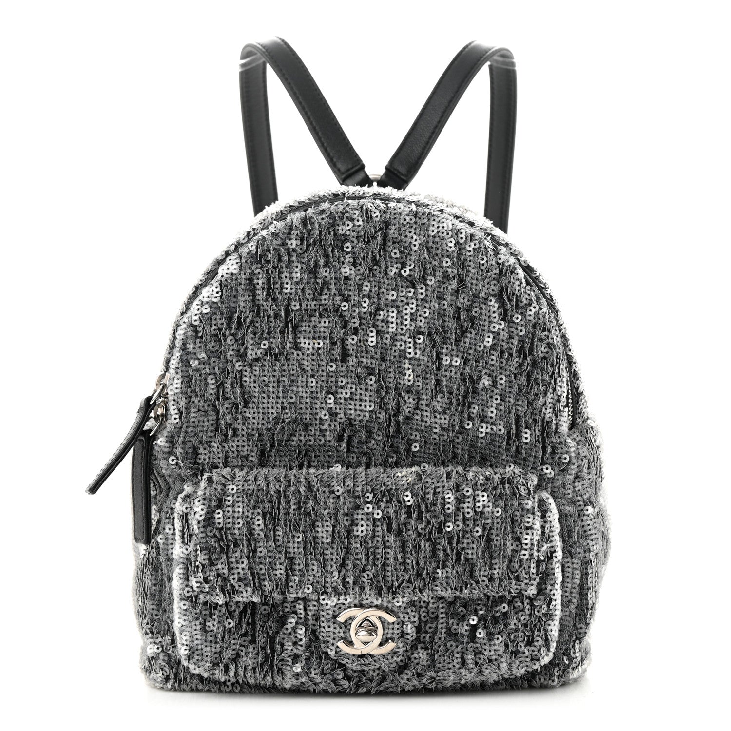 Chanel Sequin Waterfall Backpack Grey 1 of 10
