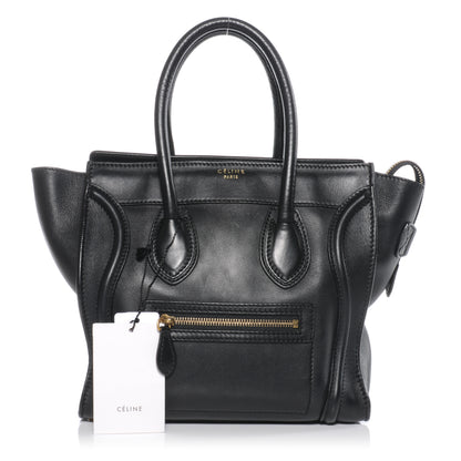 Celine Smooth Calfskin Micro Luggage Black 1 of 10