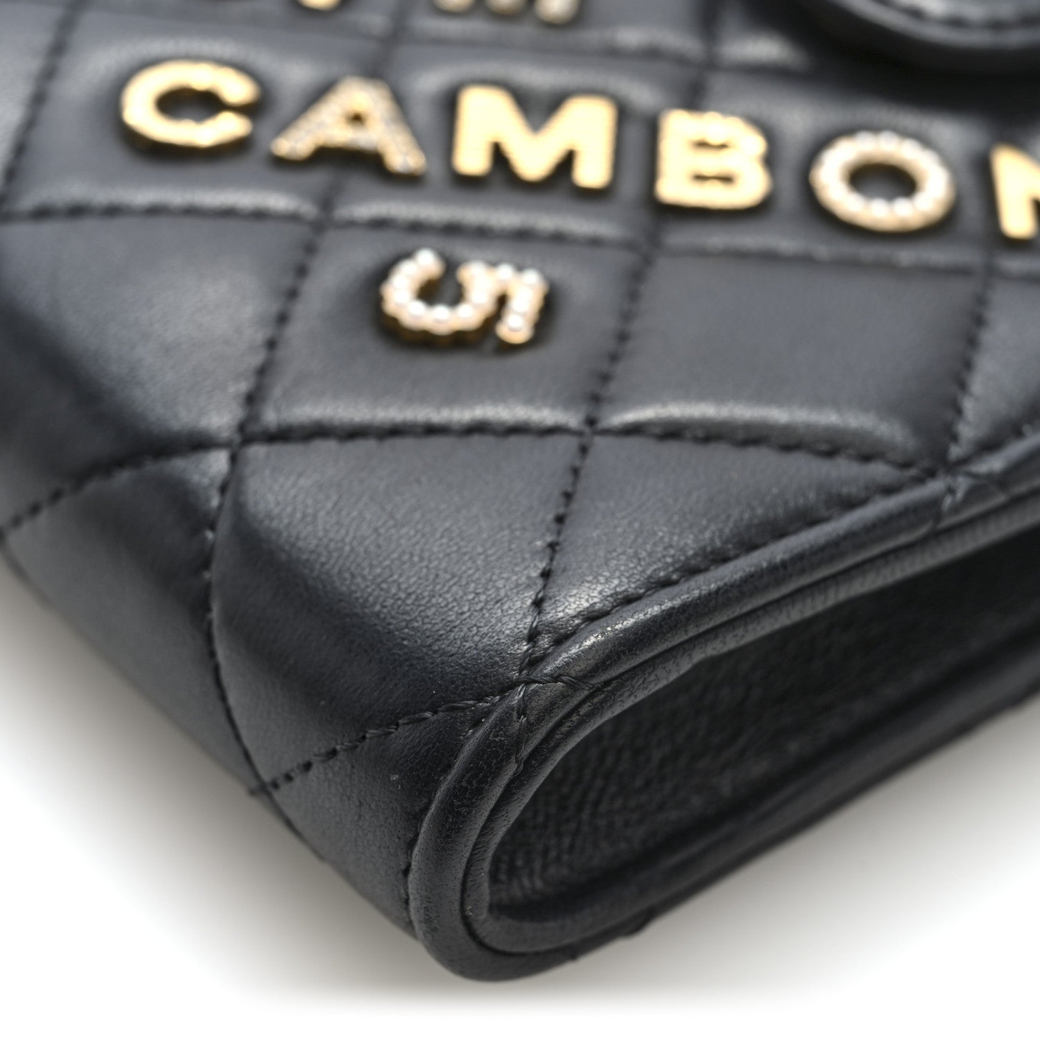 Chanel Lambskin Quilted Lucky Charm Phone Holder Black 10 of 10