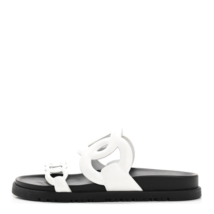 Hermes Nappa Womens Extra Sandals 35.5 White 1 of 11