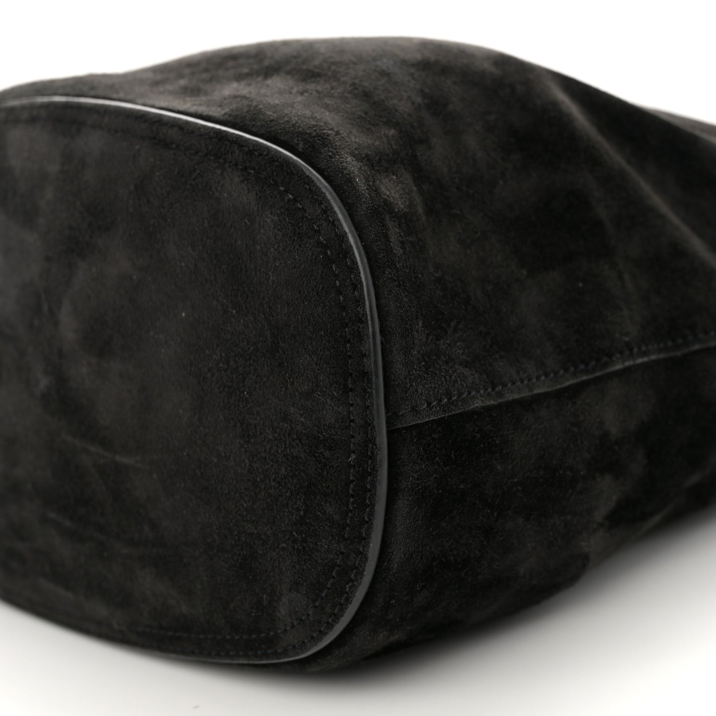 Suede Bindle Bag Black