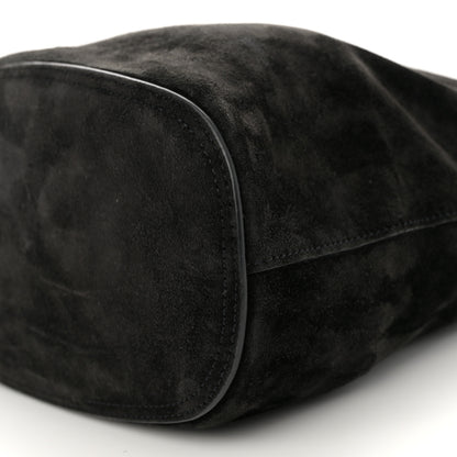 The Row Suede Bindle Bag Black 8 of 8