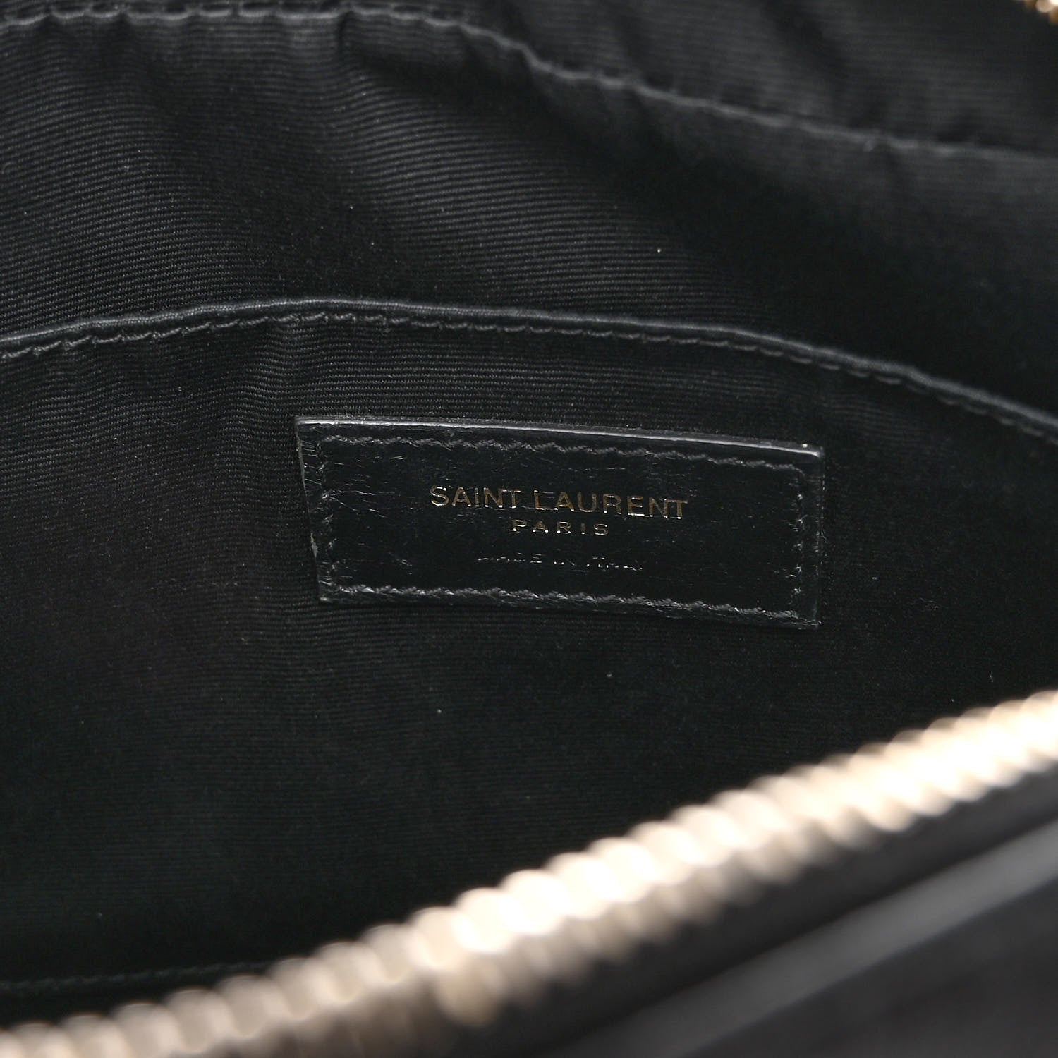 Saint Laurent Calfskin Matelasse Monogram Lou Camera Bag Black 6 of 10