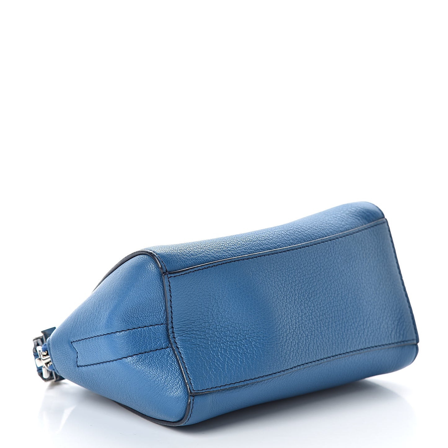 Sugar Goatskin Small Antigona Beauty Wristlet Medium Blue