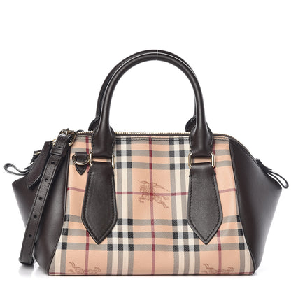 Burberry Haymarket Check Small Blaze Satchel Chocolate 1 of 8