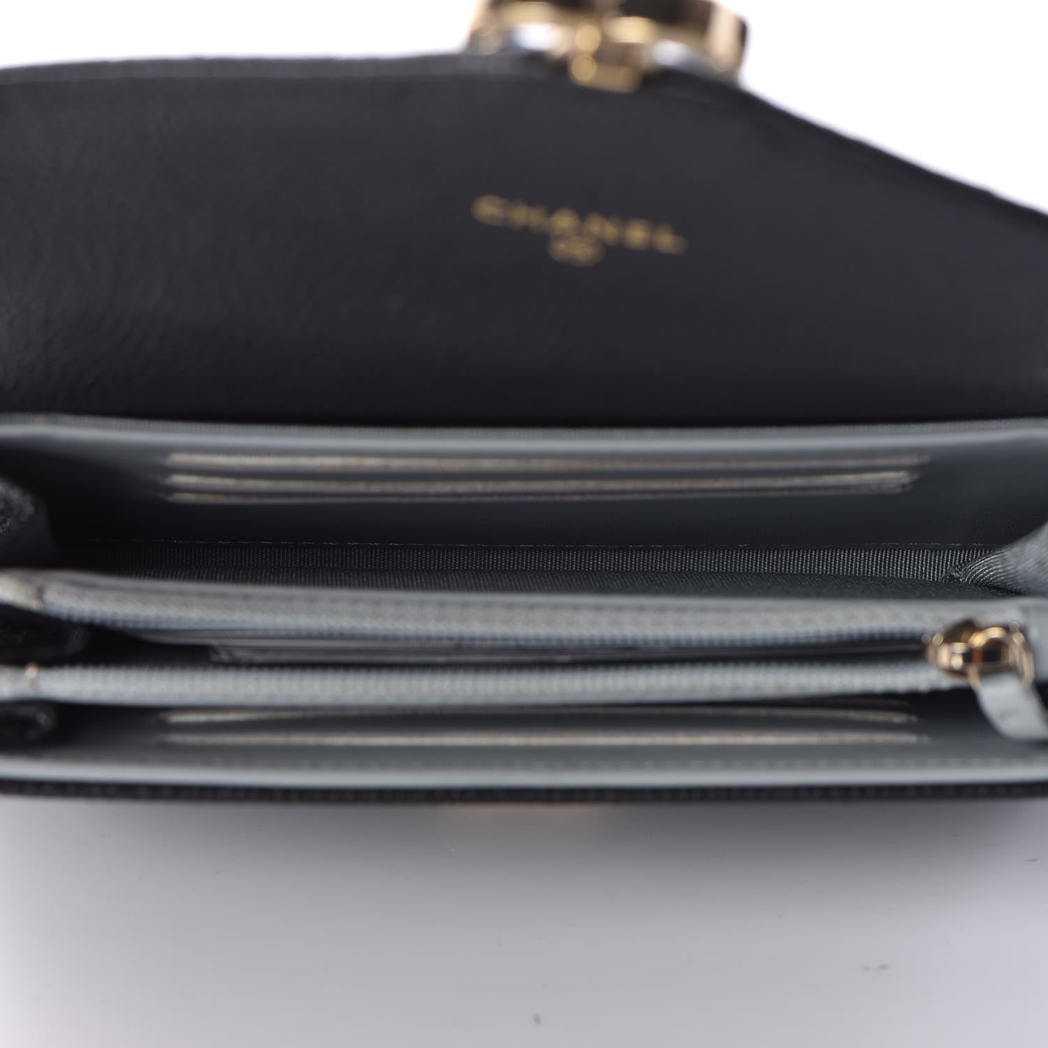 Chanel Caviar Quilted Medium CC Box Flap Wallet Black Navy 5 of 7