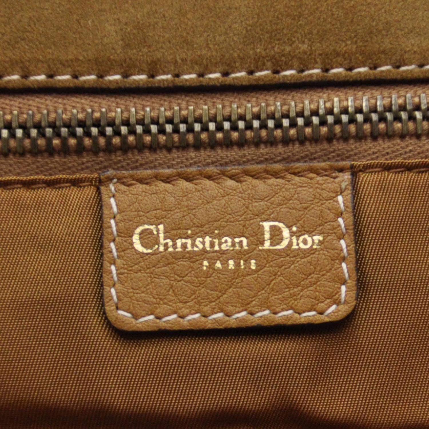 Christian Dior Leather Baudrier Saddle Bag Tan 7 of 8