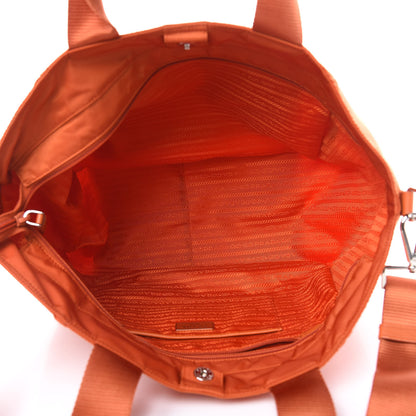 Prada Tessuto Nylon Tote Papaya 5 of 11