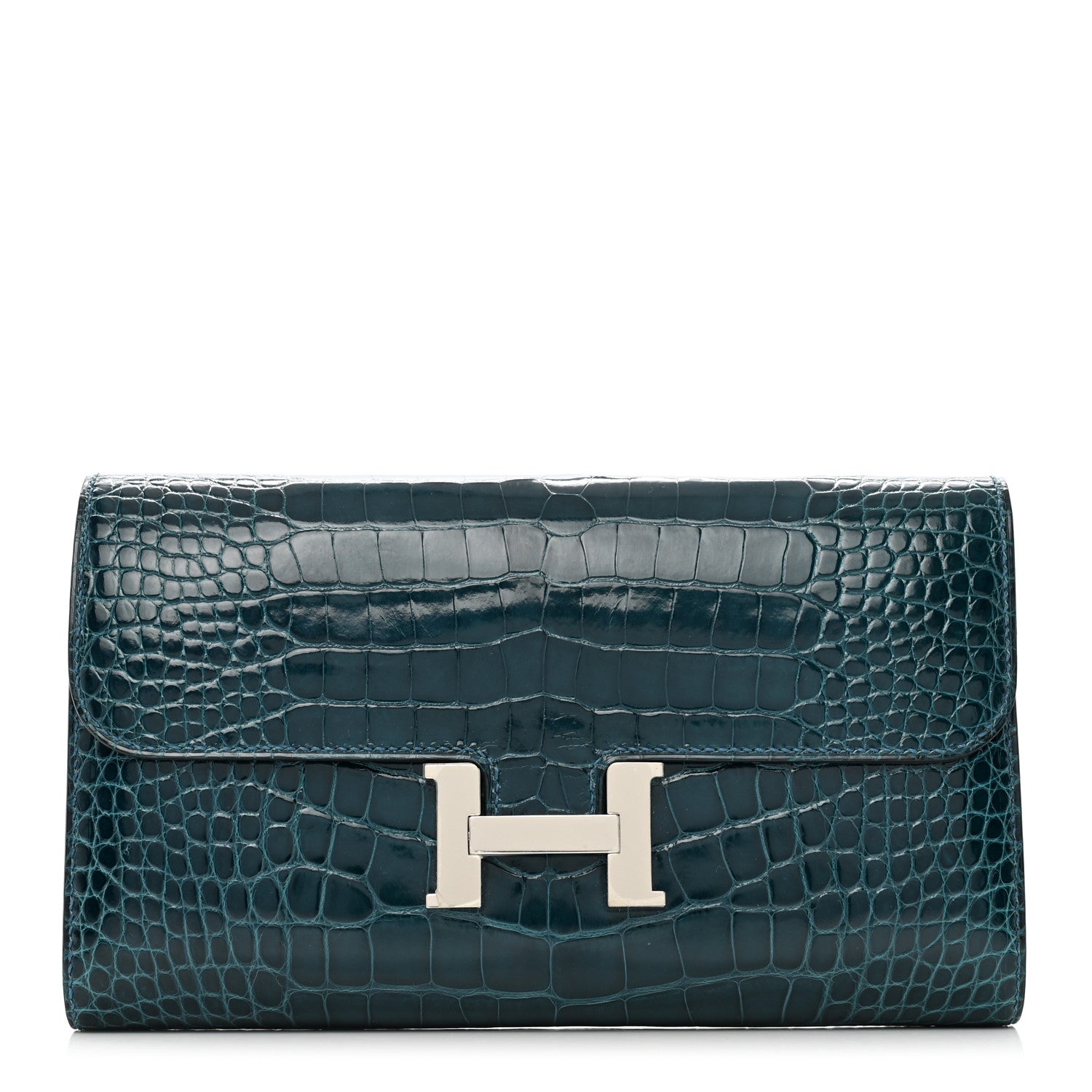Hermes Shiny Alligator Constance Long Wallet Colvert 1 of 8