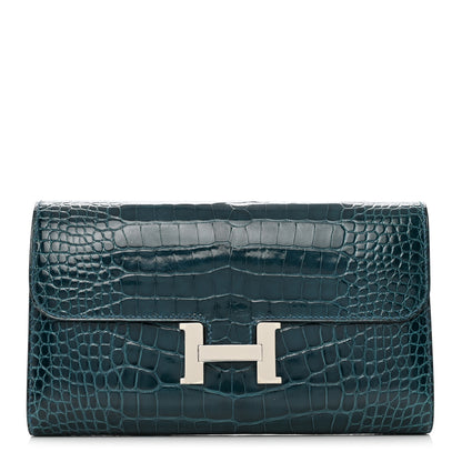 Hermes Shiny Alligator Constance Long Wallet Colvert 1 of 8