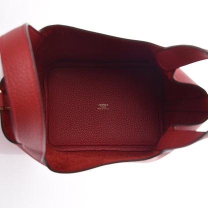 Hermes Taurillon Clemence Picotin Lock 18 PM Rouge Casaque 5 of 9