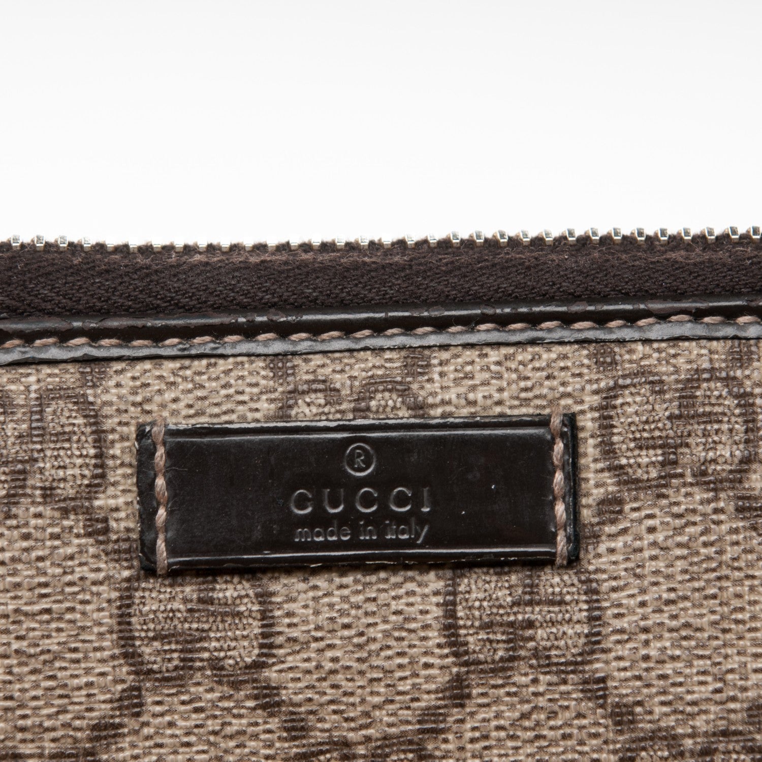 Gucci GG Plus Monogram Joy Zip Around Organizer Wallet Beige Ebony Dark Brown 7 of 7