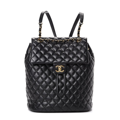 Chanel Lambskin Quilted Large Urban Spirit Backpack Black 1 of 10
