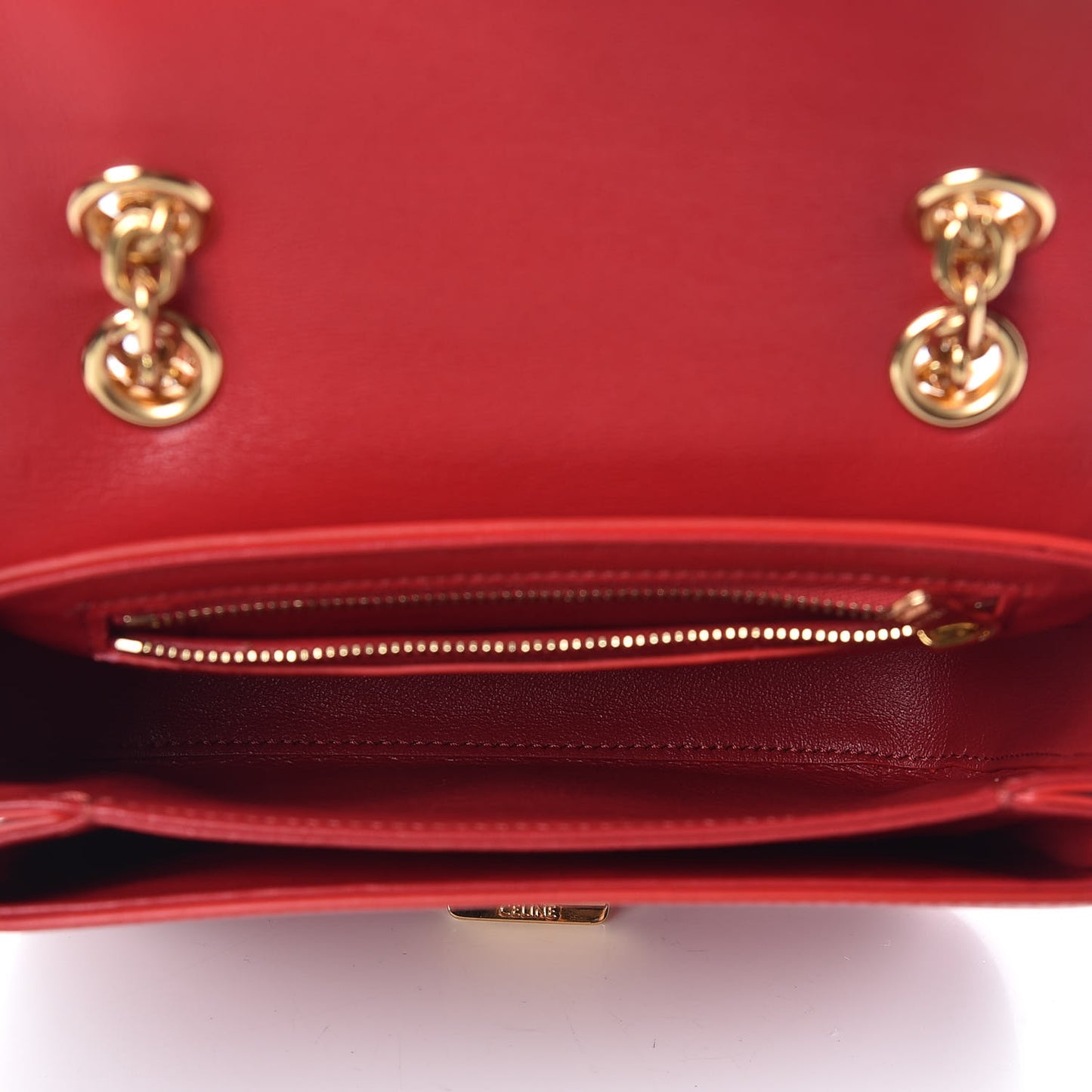 Shiny Calfskin Small C Bag Red