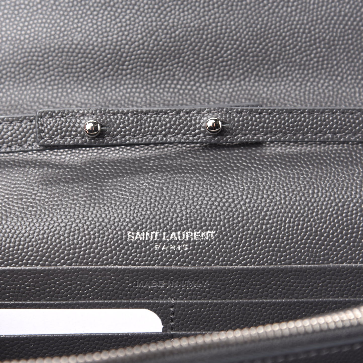 Grain De Poudre Matelasse Chevron Monogram Chain Wallet Storm
