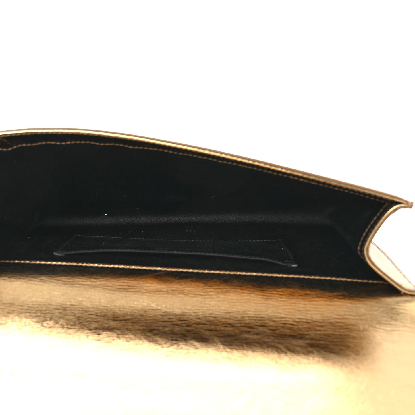Metallic Calfskin Monogram Large Belle De Jour Clutch Gold