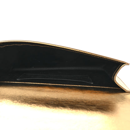 Saint Laurent Metallic Calfskin Monogram Large Belle De Jour Clutch Gold 5 of 10