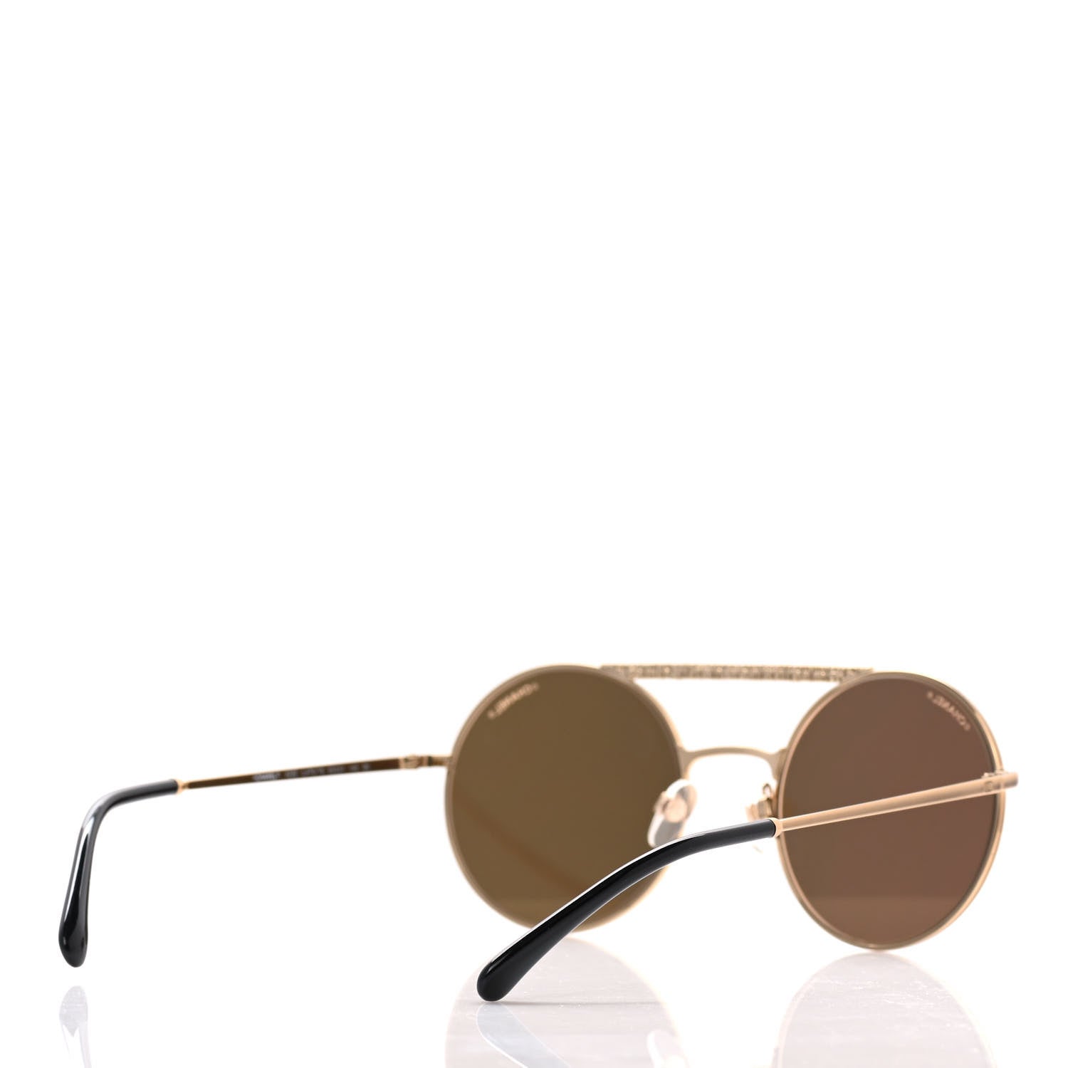 Chanel Metal Winter Round Sunglasses 4232 Gold 4 of 7