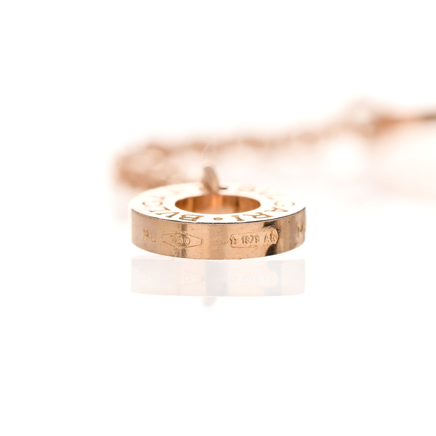 18K Rose White Gold B.Zero1 Pendant Necklace