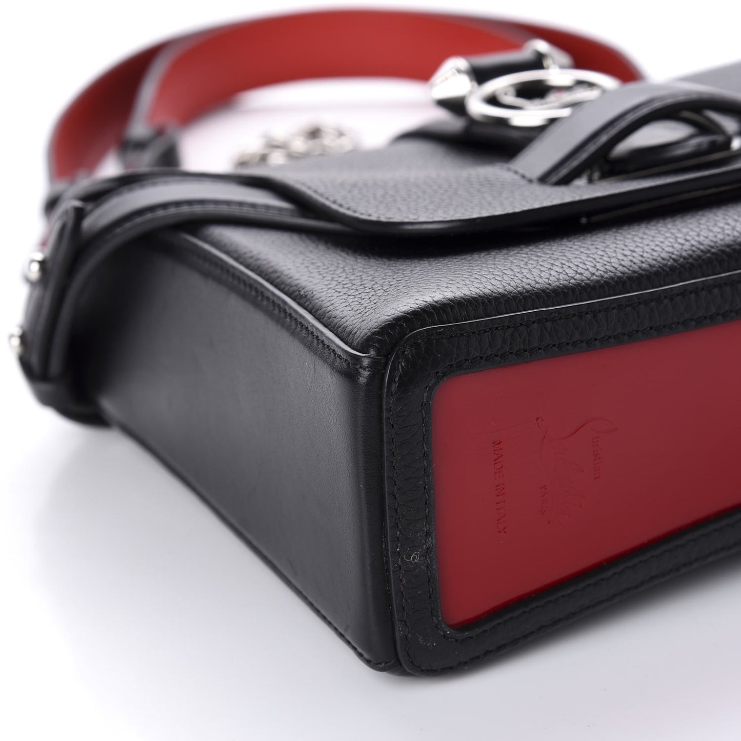 Pebbled Calfskin Small Rubylou Shoulder Bag Black