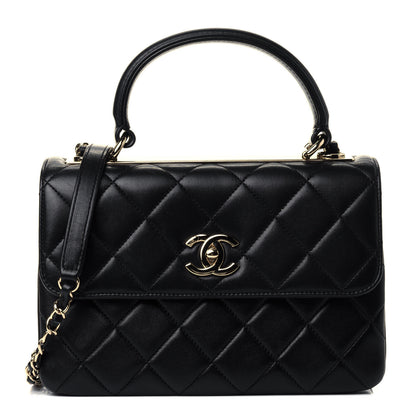 Chanel Lambskin Quilted Small Trendy CC Dual Handle Flap Bag Black 1 of 4