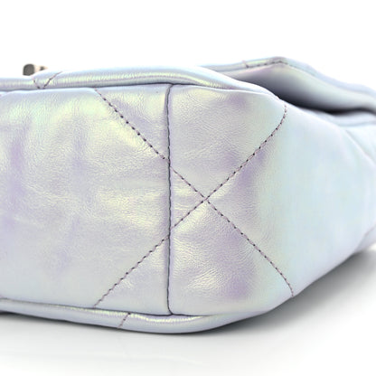 Chanel Iridescent Calfskin Quilted Medium Chanel 19 Flap Light Purple Blue 10 of 12