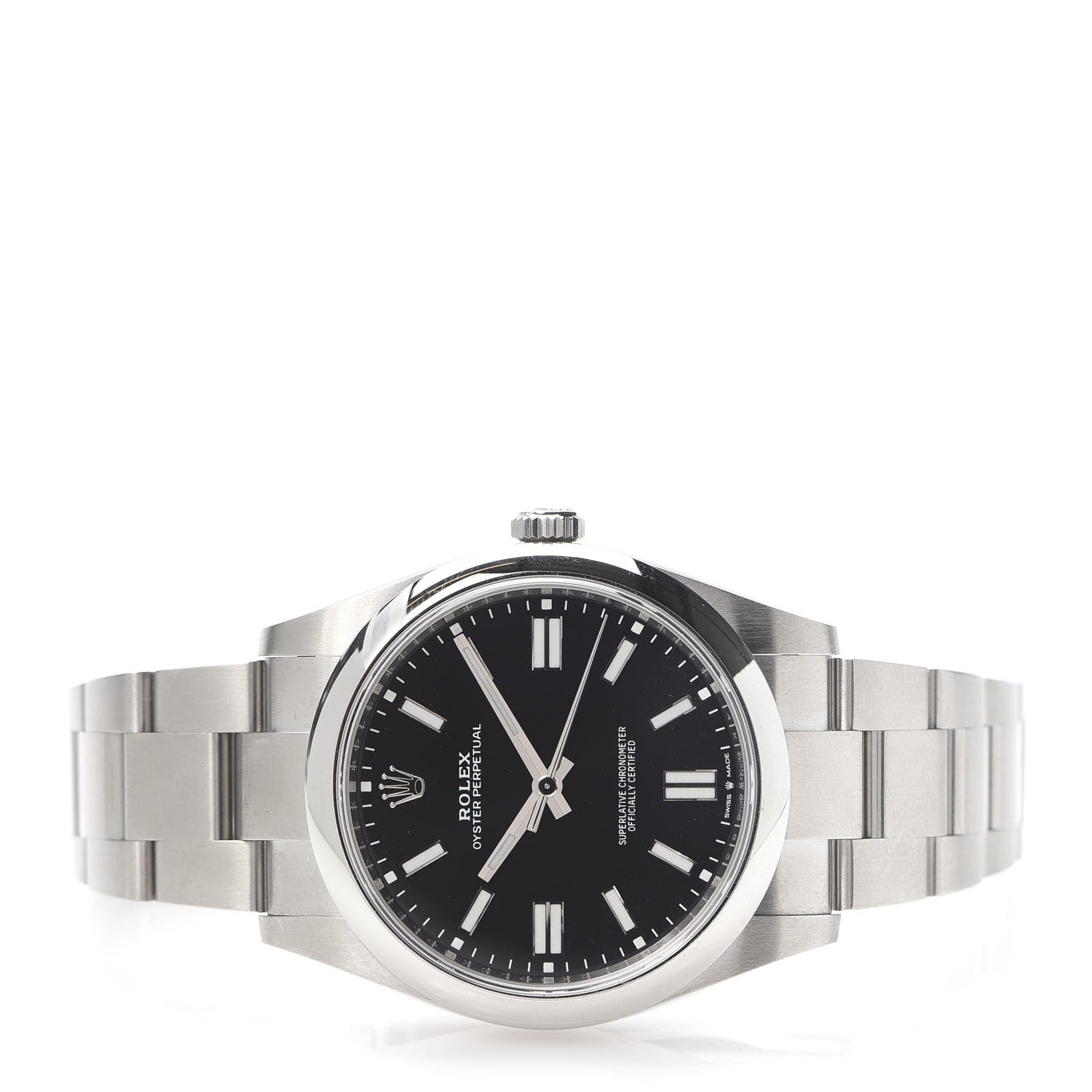 Rolex Stainless Steel 41mm Oyster Perpetual Watch Bright Black 124300 3 of 7