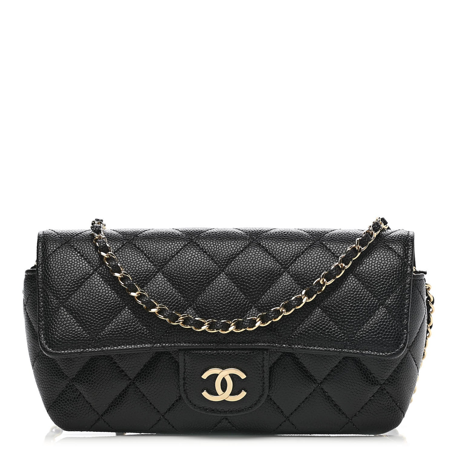 Chanel Caviar Quilted Glasses Case With Chain Black 1 of 9