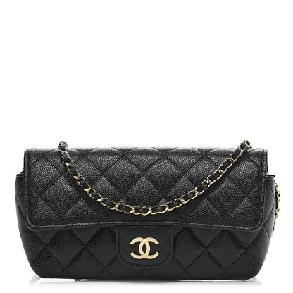 Chanel Caviar Quilted Glasses Case With Chain Black 1 of 9