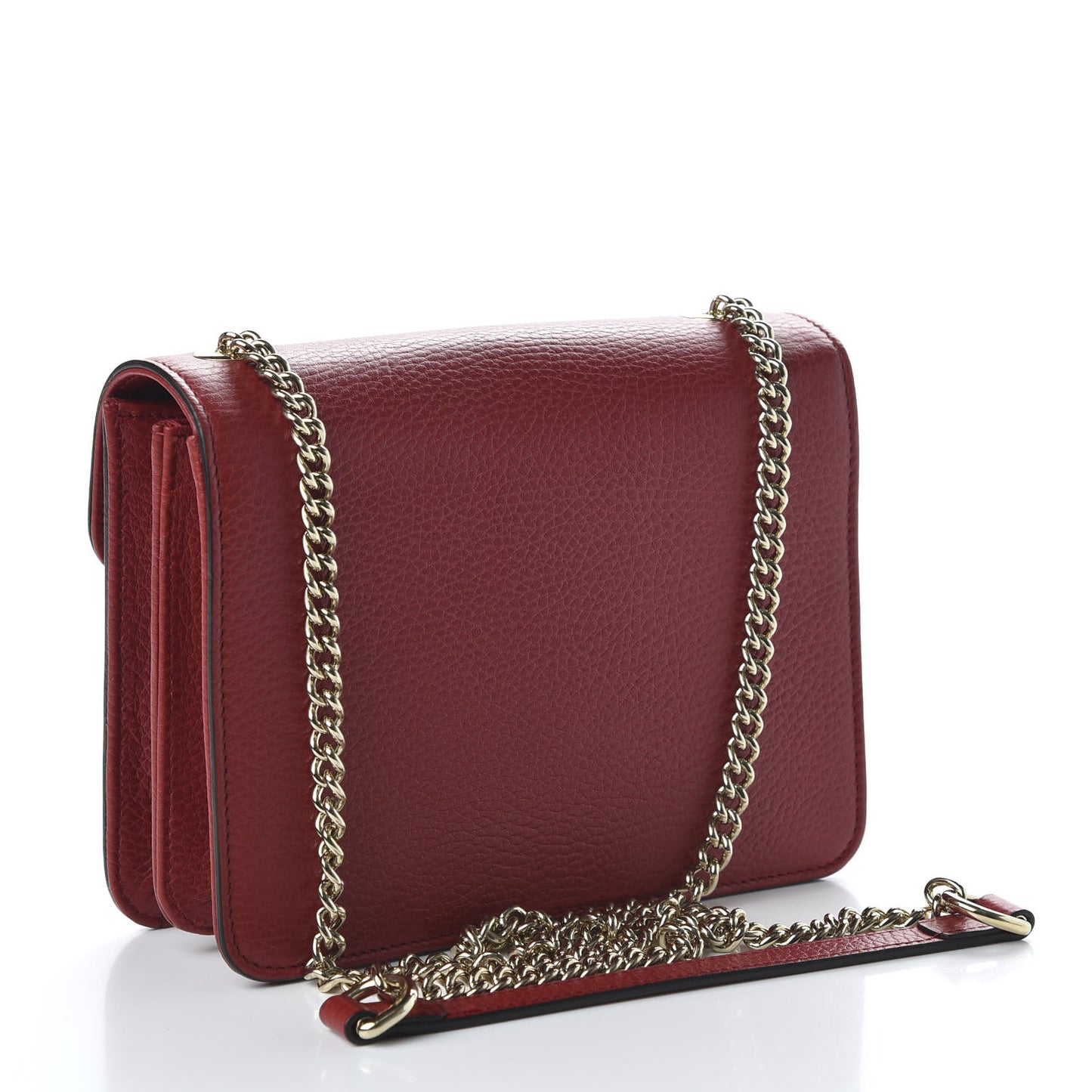 Dollar Calfskin Small Interlocking G Shoulder Bag Red
