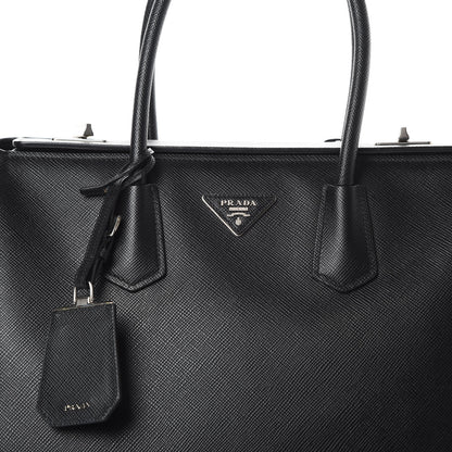 Prada Saffiano Cuir Twin Tote Black 9 of 12