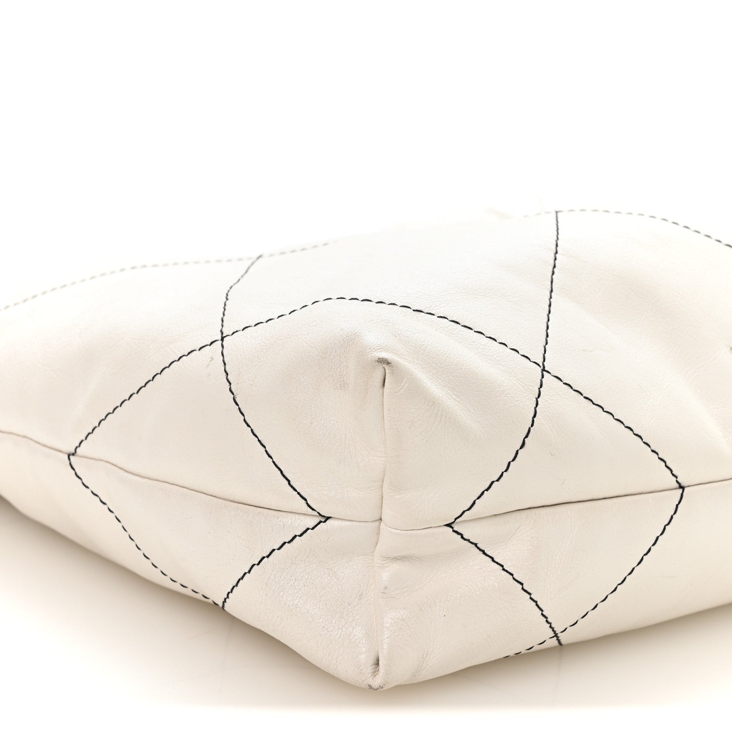 Chanel Shiny Calfskin Quilted Small Chanel 22 White Black 9 of 10