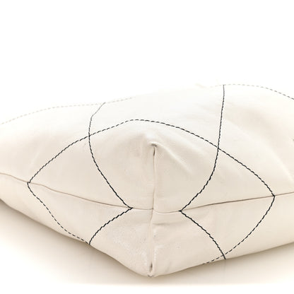 Chanel Shiny Calfskin Quilted Small Chanel 22 White Black 9 of 10