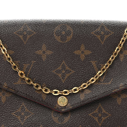 Louis Vuitton Monogram Pochette Felicie Chain Wallet Fuchsia 8 of 11