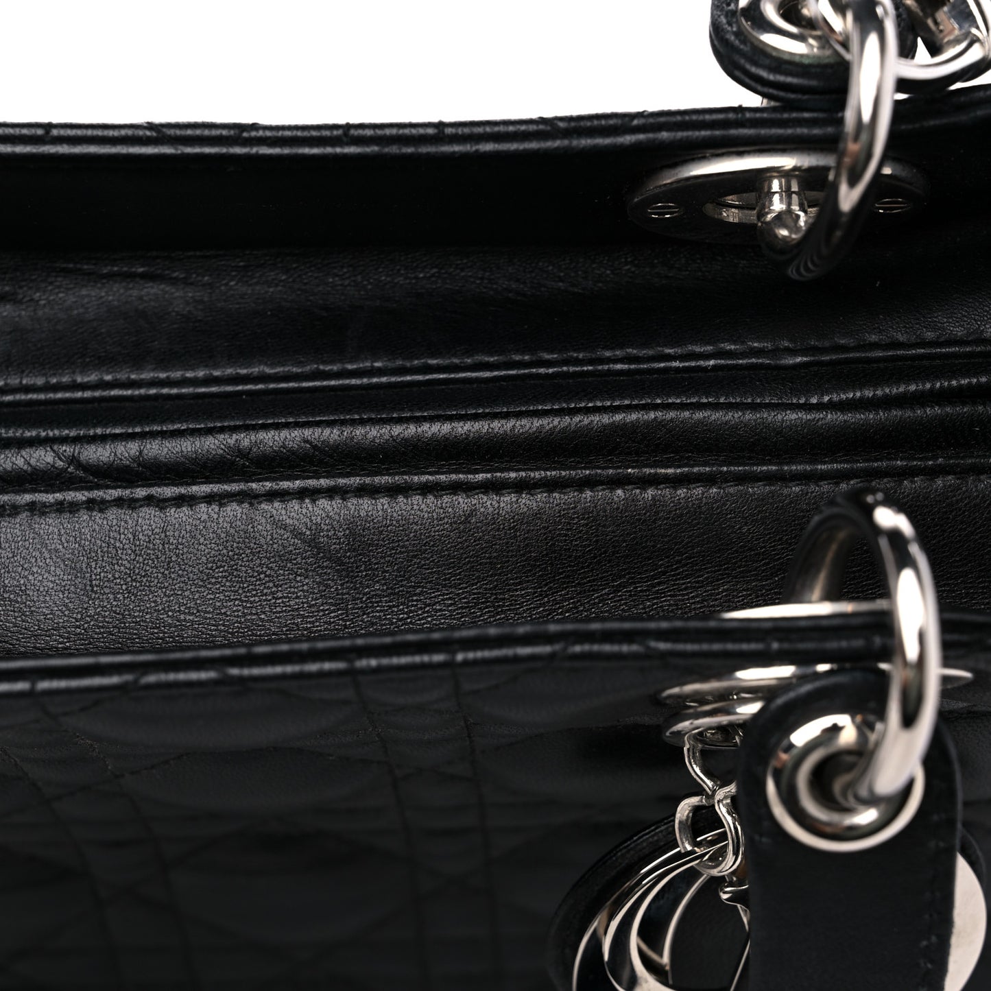 Lambskin Cannage Medium Lady Dior Black