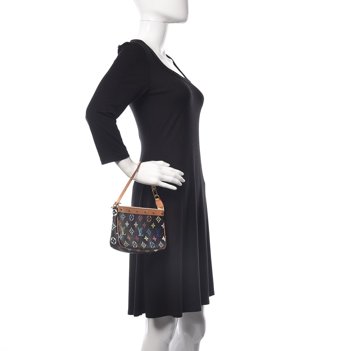 Monogram Multicolor Pochette Accessories Black