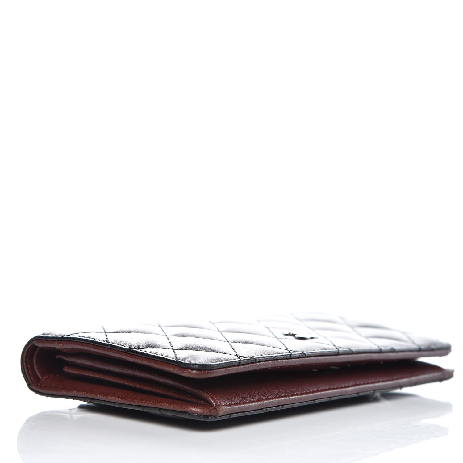 Chanel Lambskin Quilted Yen Wallet Black 4 of 15