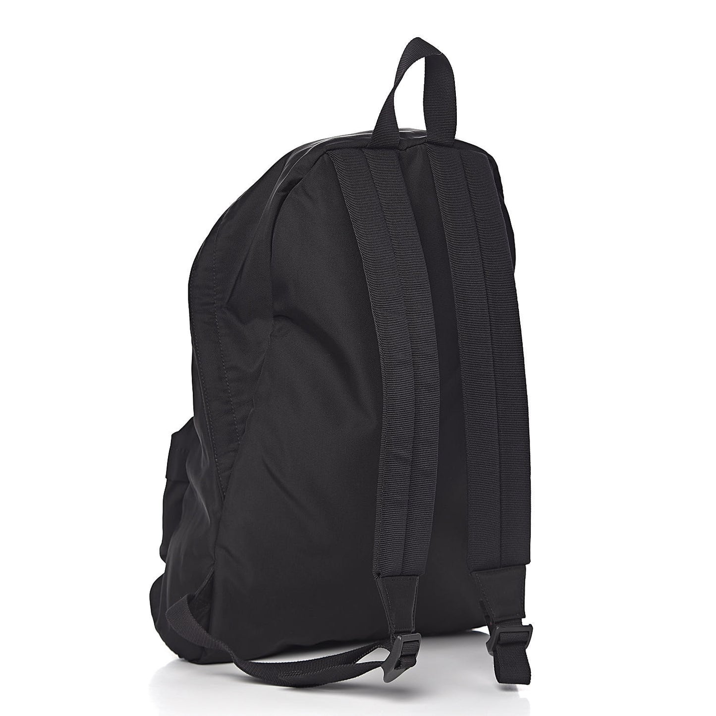 Nylon Milano Paris LA Embroidered Explorer Backpack Black